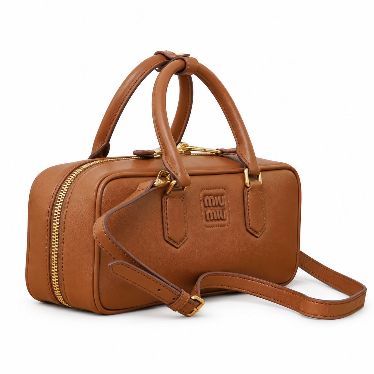 Miu Miu Convertible Leather Shoulder Bag