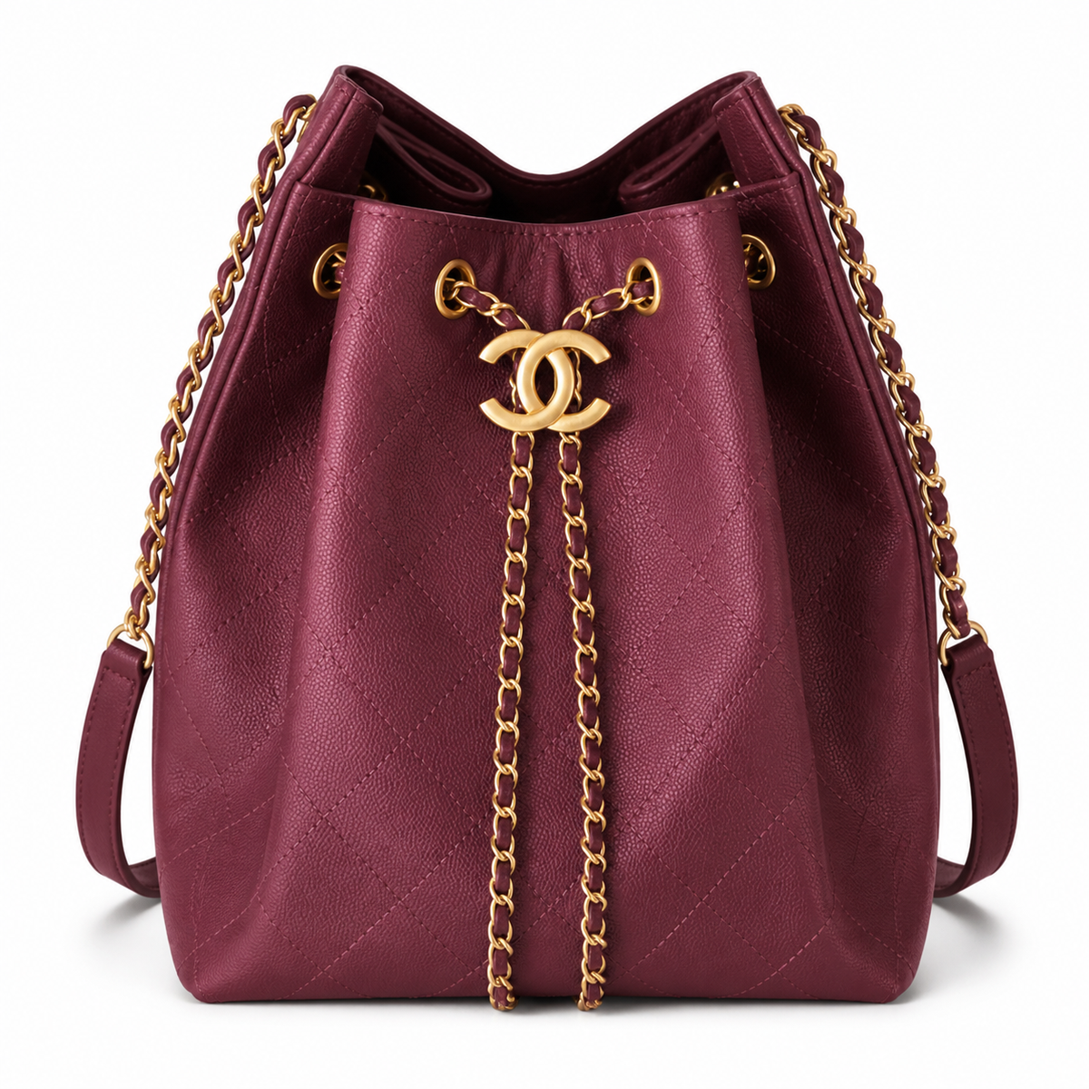 Chanel Diamond-Quilted Oversized Duffle Crossbody