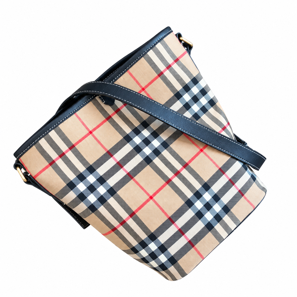 Burberry Heritage Check Compact Bucket Bag