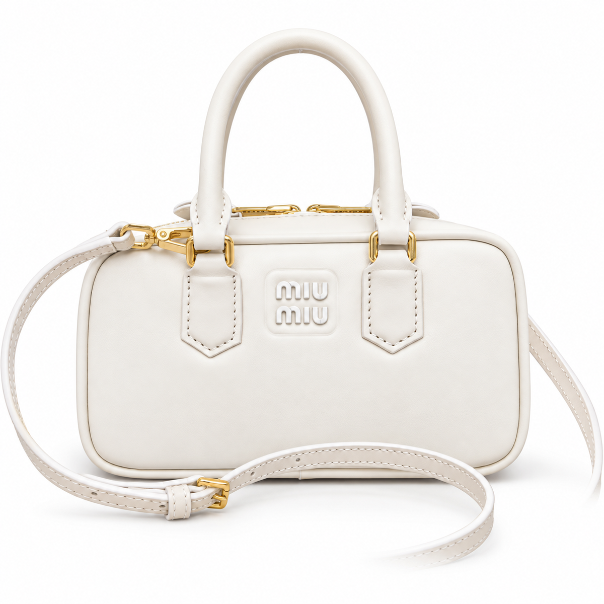 Miu Miu Convertible Leather Shoulder Bag 19×10×5 cm