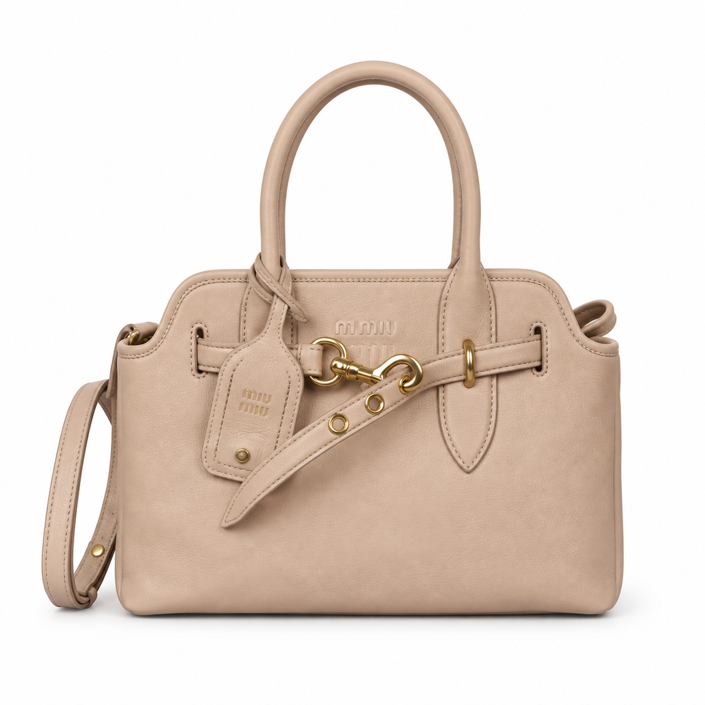 Miu Miu Leather Top Handle Bag 30 cm
