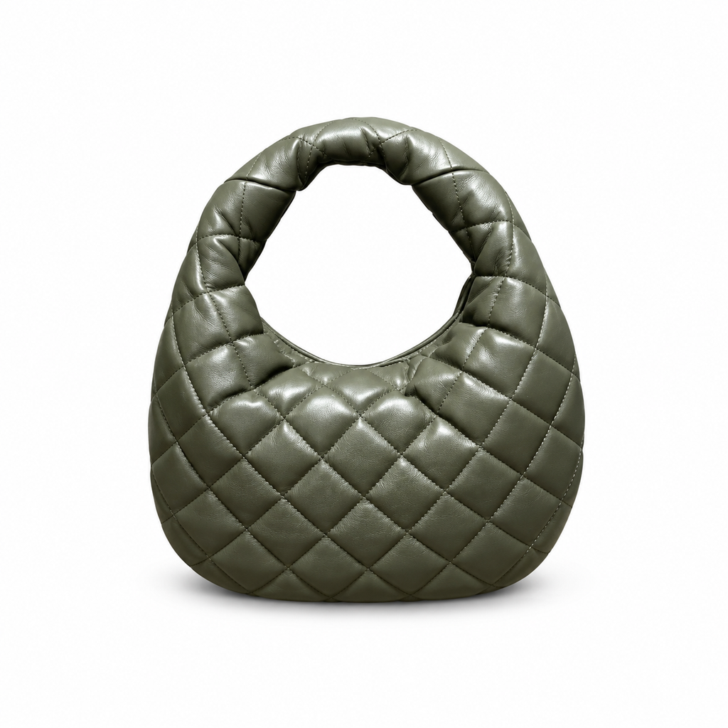 YSL Saint Laurent Quilted Leather Hobo Bag