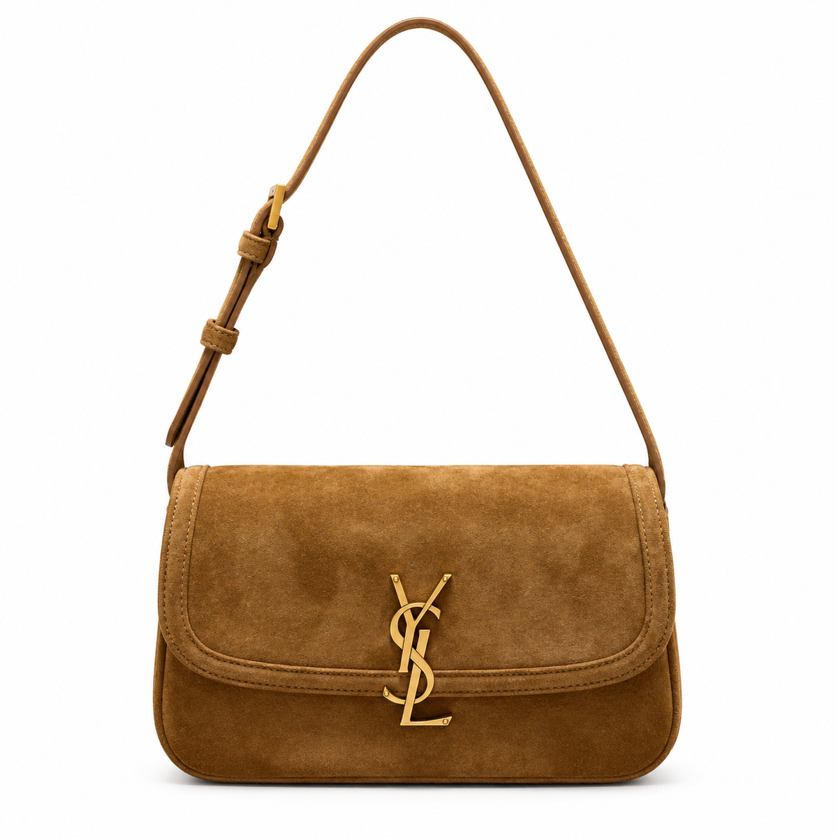 Saint Laurent Solferino Mini Bag – Tan Suede