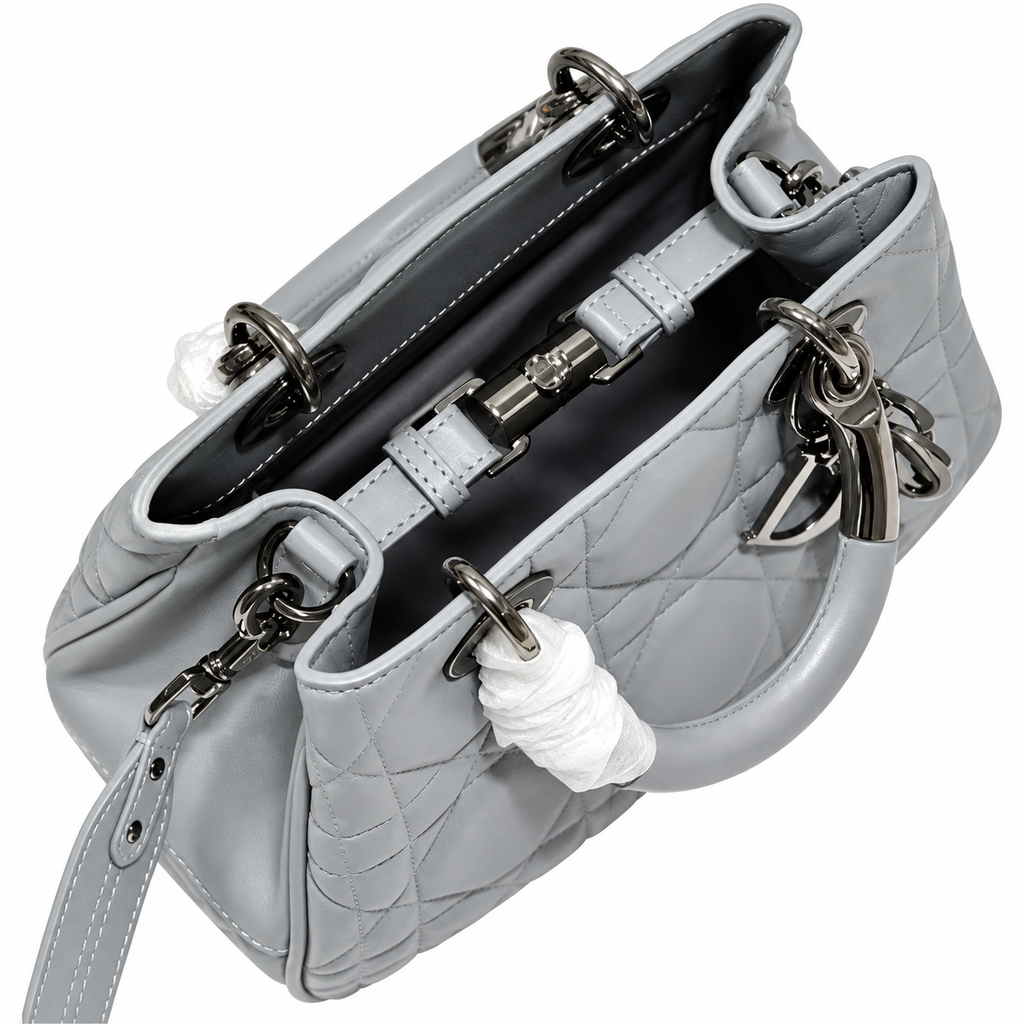 Dior Cannage Quilted Work Tote Bag 24cm