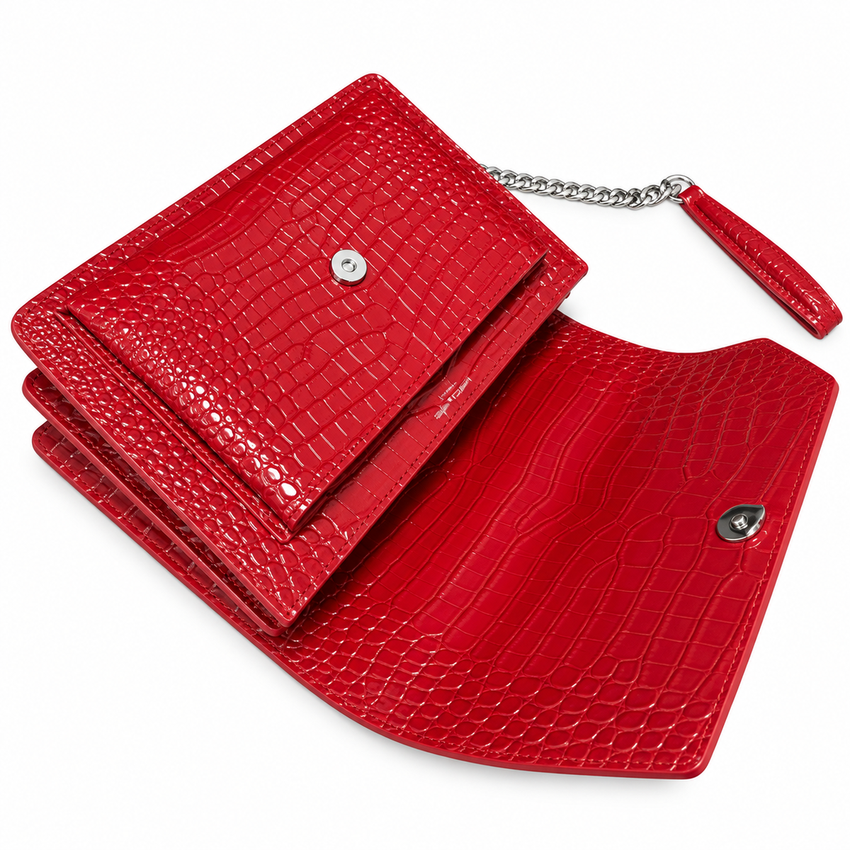YSL Sunset Medium Bag Red Croc