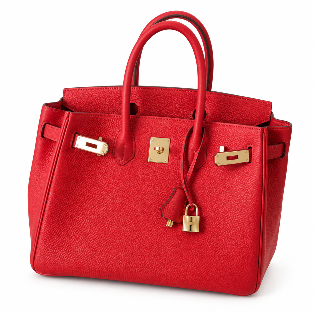 Hermès 25cm Structured Handbag – Open-Top Luxury Leather