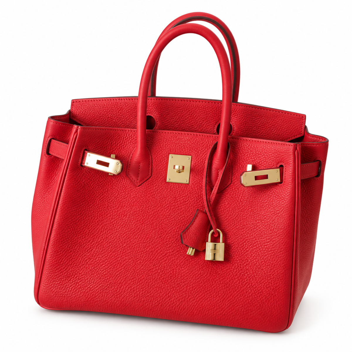 Hermès 25cm Structured Handbag – Open-Top Luxury Leather