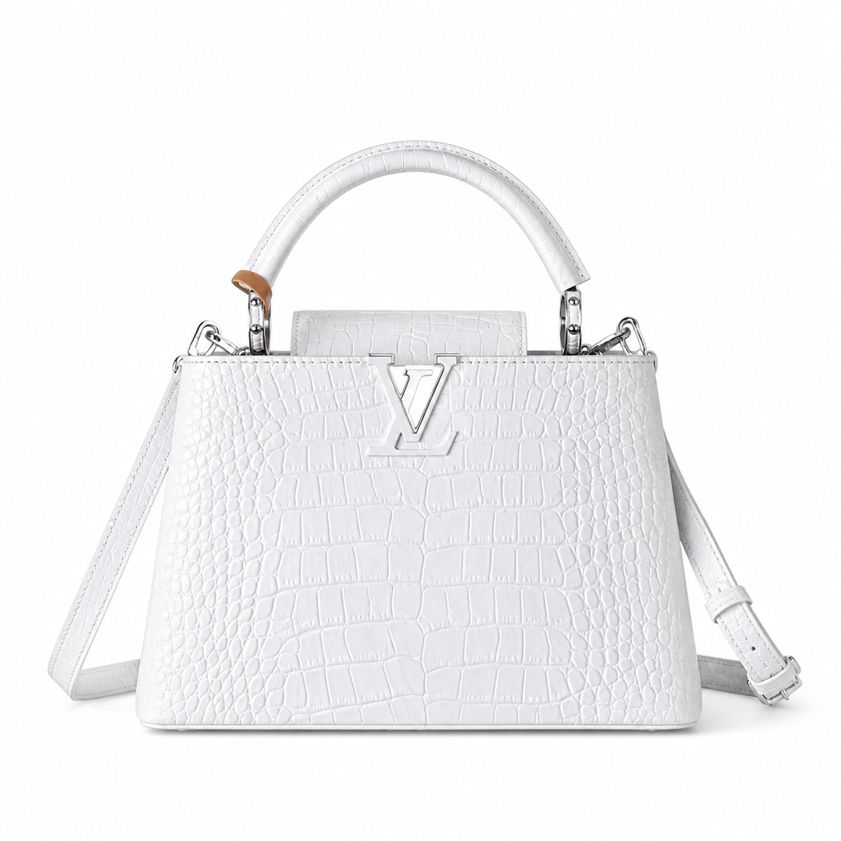 Louis Vuitton Capucines BB – White Crocodile Leather