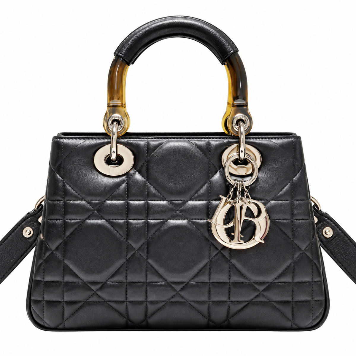Dior Cannage Quilted Structured Flap Bag 24cm