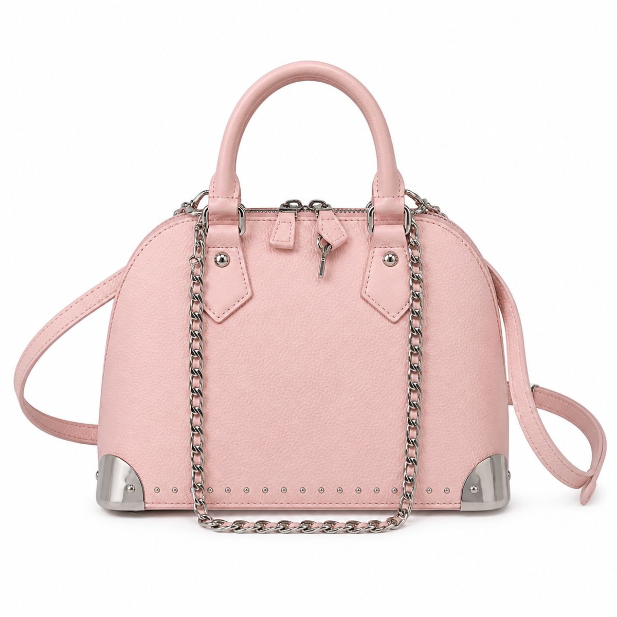 Louis Vuitton Alma BB – Pink Empreinte Silver Chain