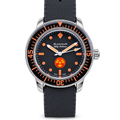 Blancpain Fifty Fathoms No Rad black dial orange bezel rubber strap