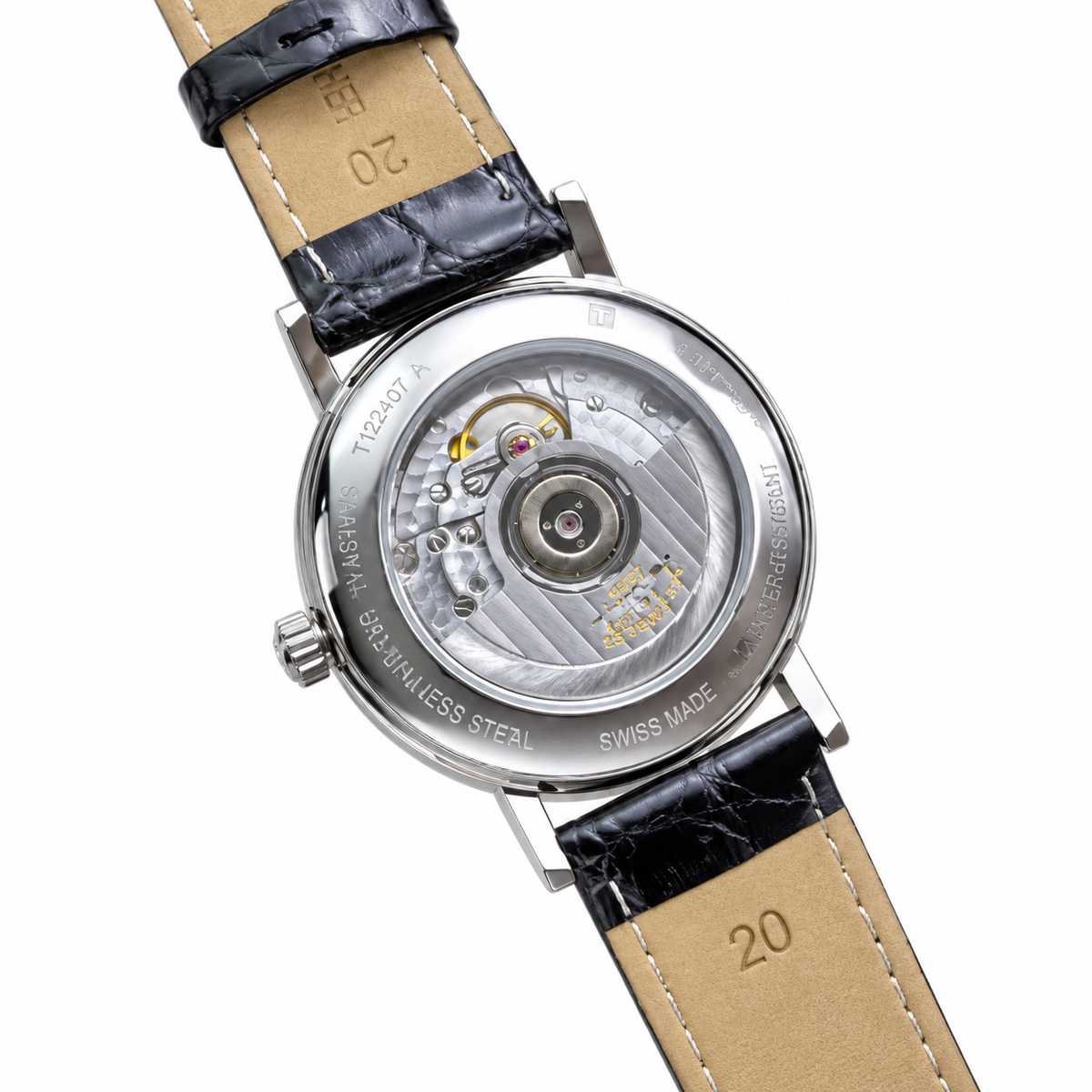 Longines Présence White Dial Roman Numerals Black Leather Dress Watch