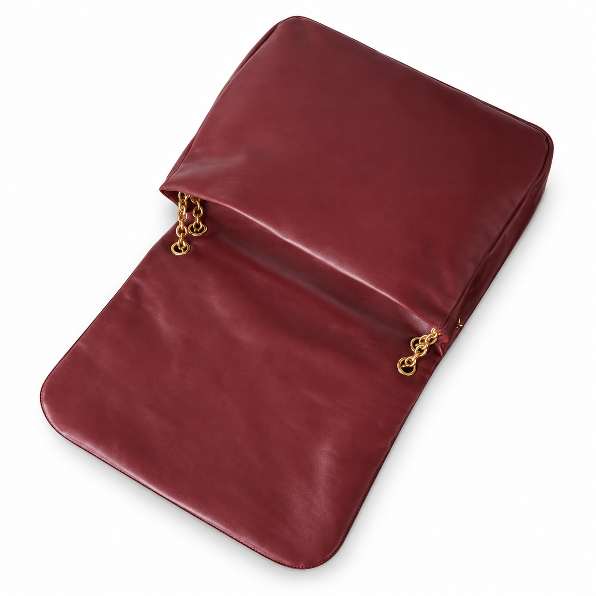 Saint Laurent YSL Jamie Chain Bag – Burgundy Quilted Leather