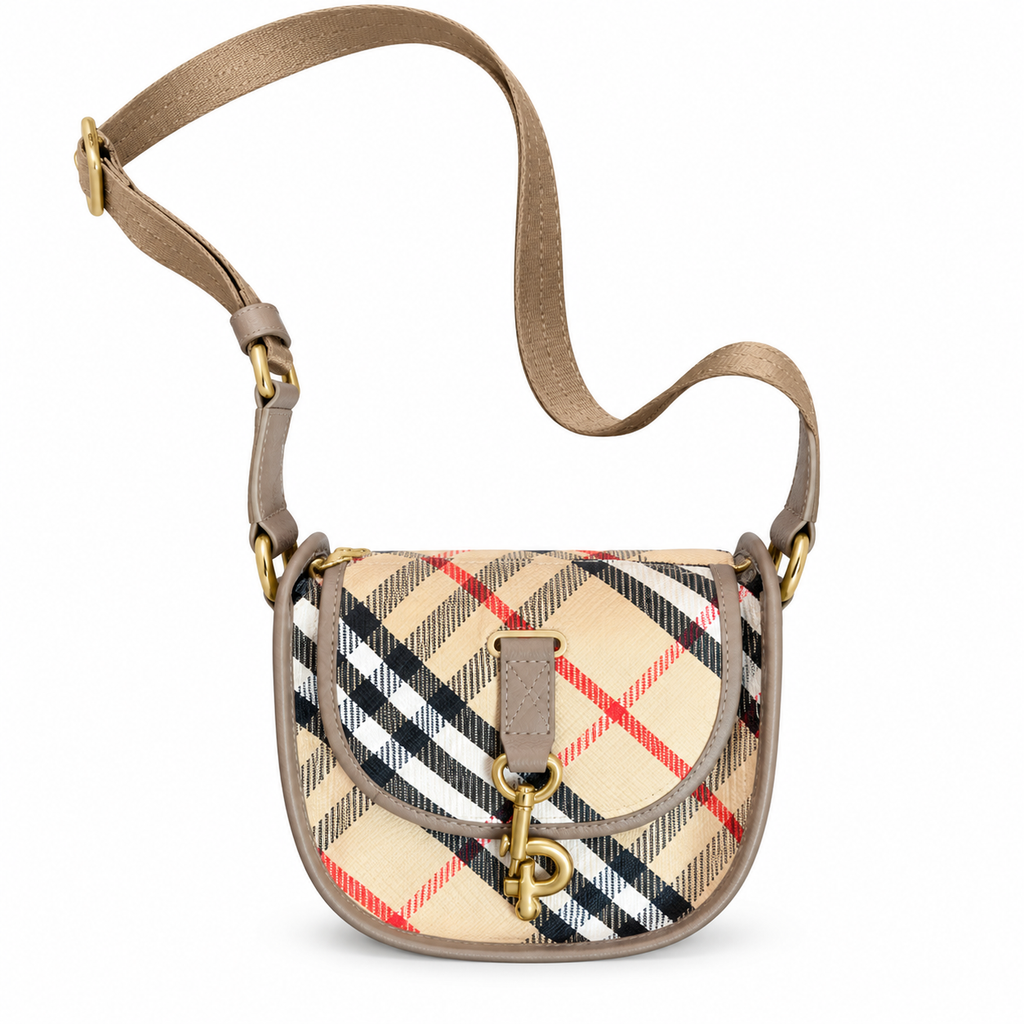 Burberry Heritage Check Compact Crossbody Bag