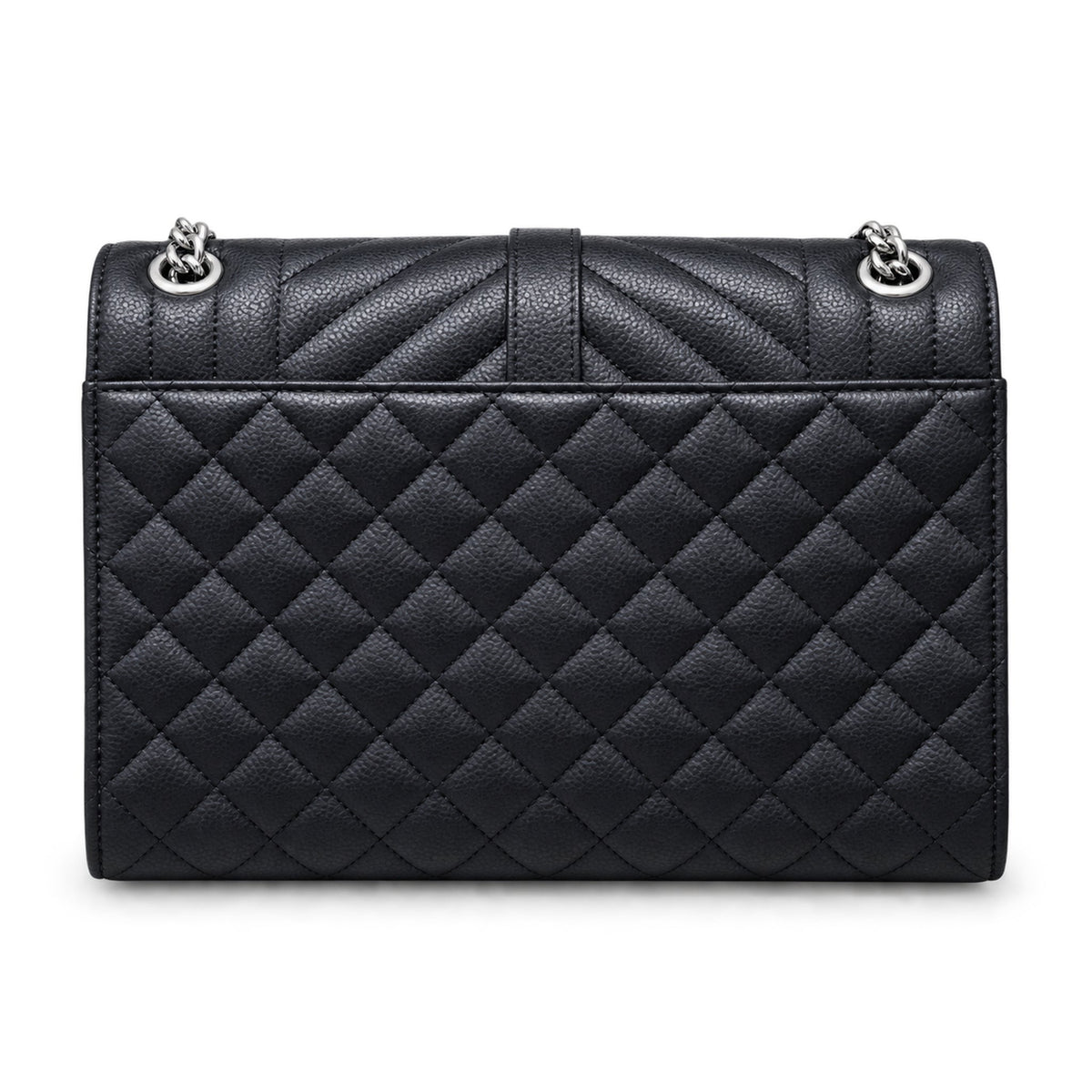 Saint Laurent YSL Envelope Large – Black Silver
