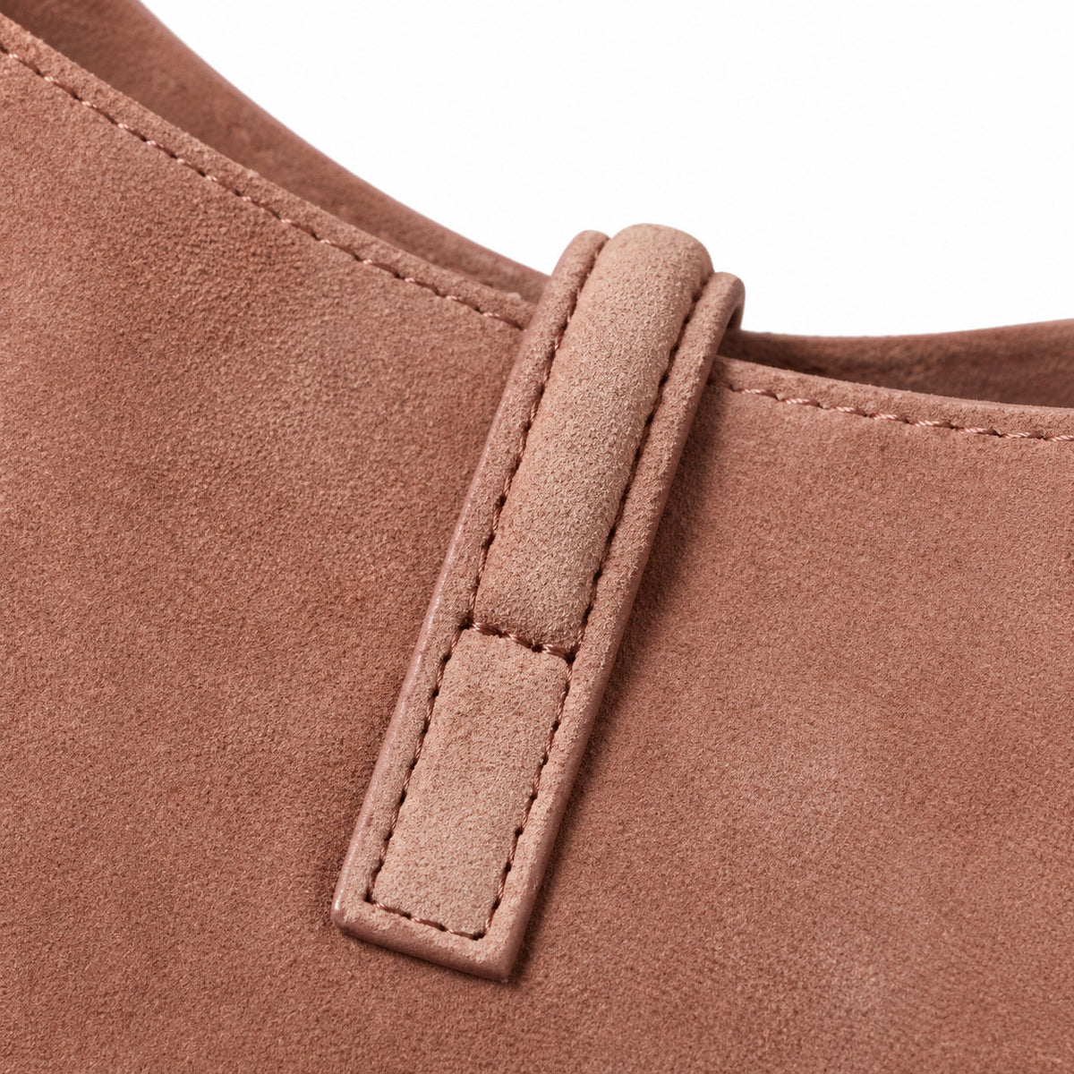 Saint Laurent YSL Le 5 à 7 Hobo – Rose Suede Gold