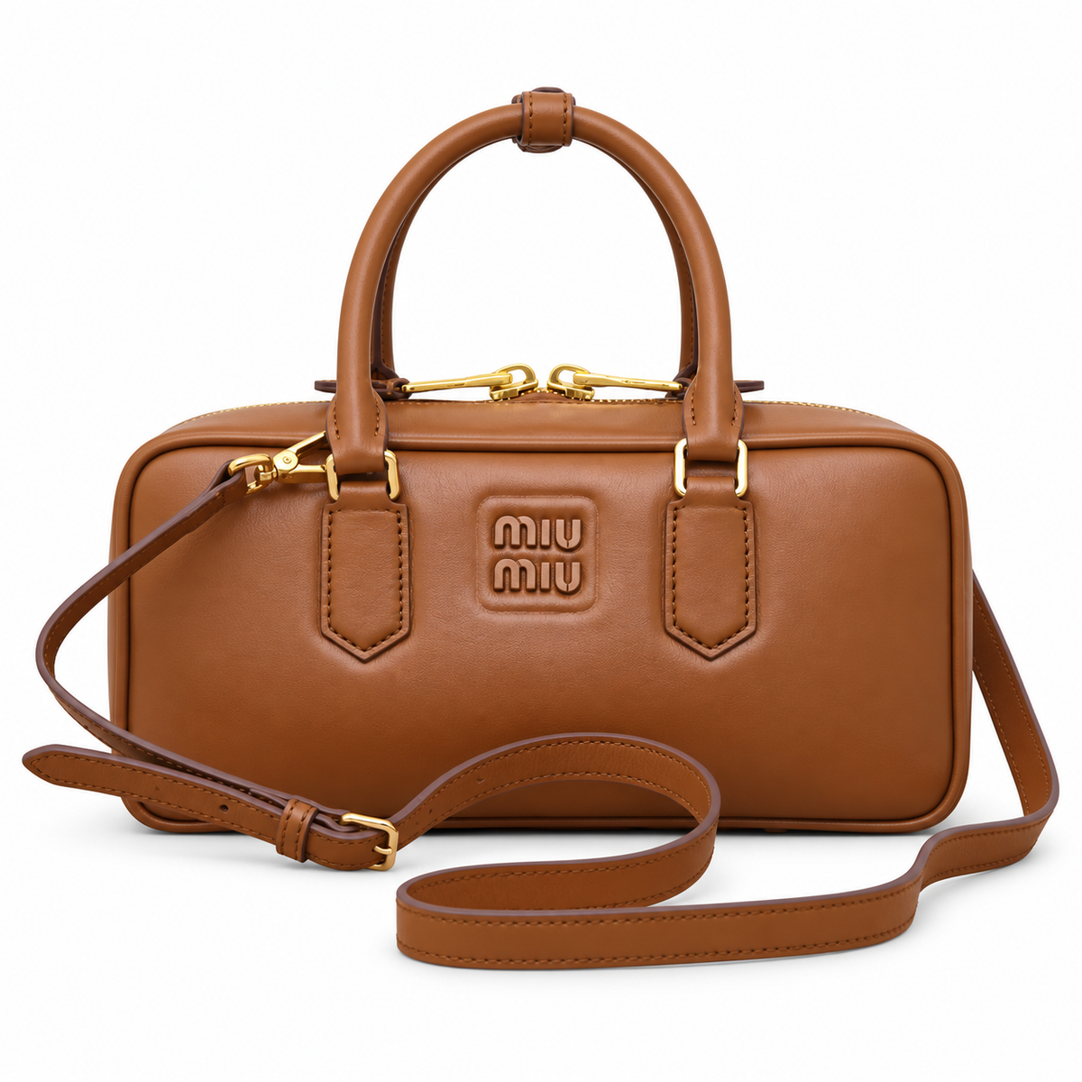 Miu Miu Convertible Leather Shoulder Bag