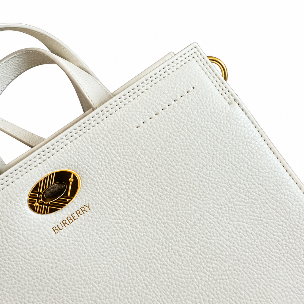 Burberry Ivory Top Handle Tote