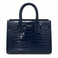 Saint Laurent Sac de Jour Bag – Navy Croc Embossed