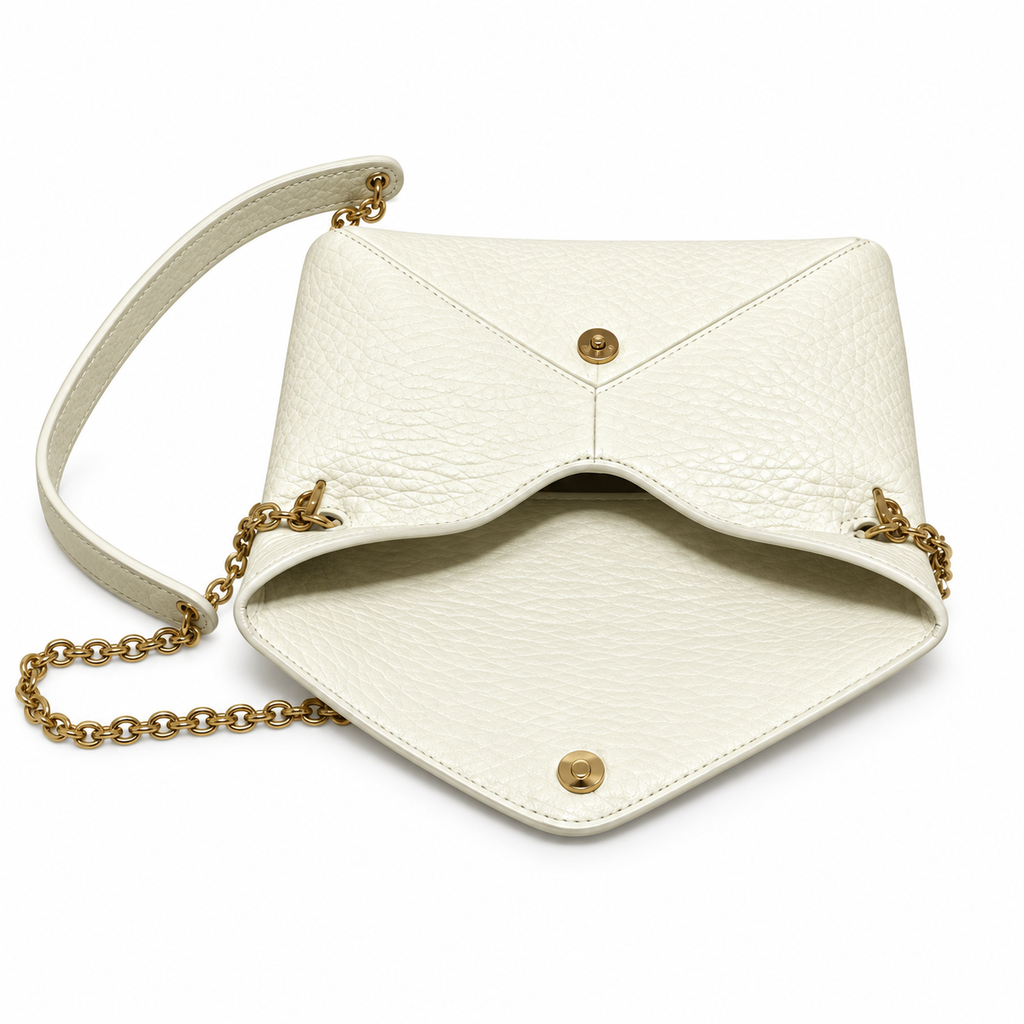 YSL Saint Laurent Envelope Chain Bag Ivory