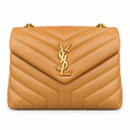 Saint Laurent Loulou Small Chain Bag in Natural