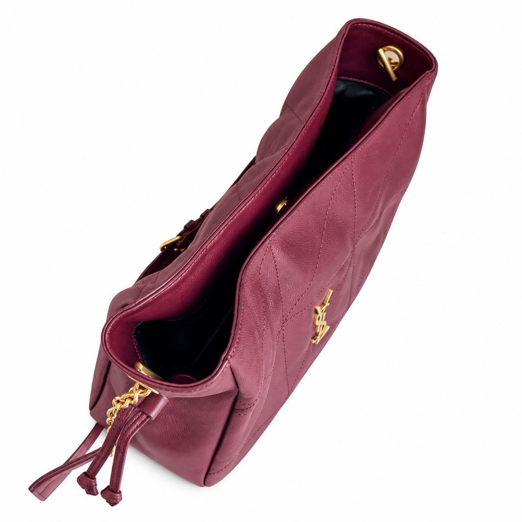 Saint Laurent YSL Bon Bon Chain Bag – Burgundy Quilted