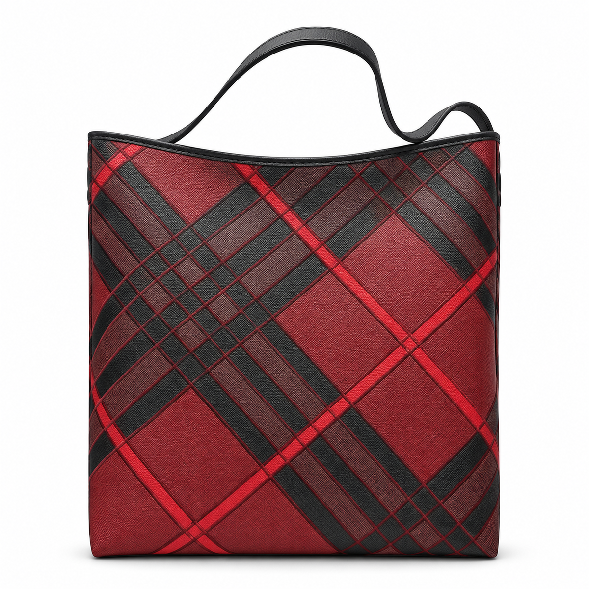 Burberry Crimson Check Equestrian Tote